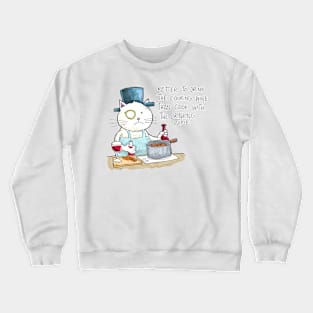 Dapper Cat - Cooking Wine Crewneck Sweatshirt